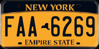 NY license plate FAA6269