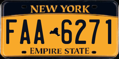 NY license plate FAA6271