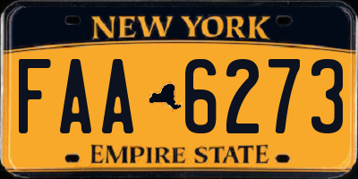 NY license plate FAA6273