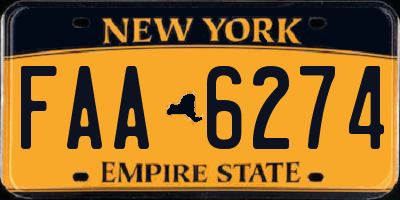 NY license plate FAA6274