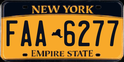 NY license plate FAA6277