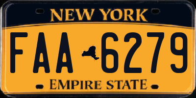 NY license plate FAA6279