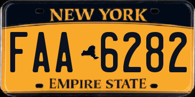 NY license plate FAA6282