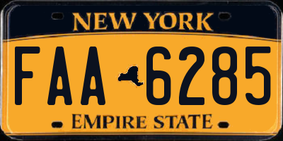 NY license plate FAA6285