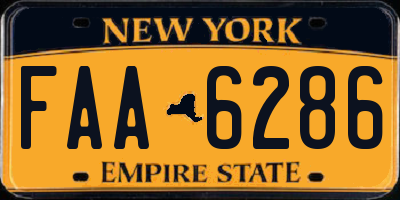 NY license plate FAA6286