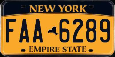 NY license plate FAA6289