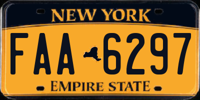 NY license plate FAA6297