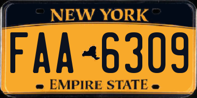 NY license plate FAA6309