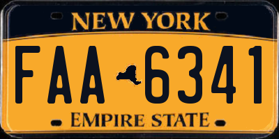 NY license plate FAA6341