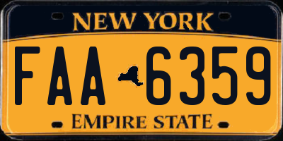 NY license plate FAA6359