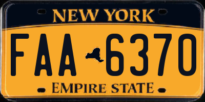 NY license plate FAA6370