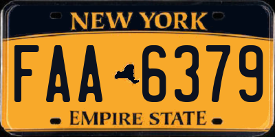 NY license plate FAA6379