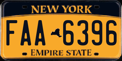 NY license plate FAA6396