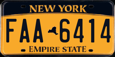 NY license plate FAA6414