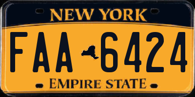 NY license plate FAA6424