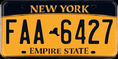 NY license plate FAA6427