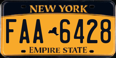 NY license plate FAA6428