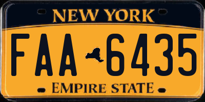 NY license plate FAA6435