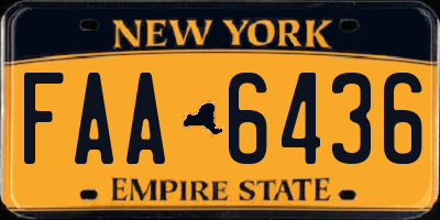 NY license plate FAA6436