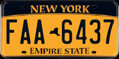 NY license plate FAA6437