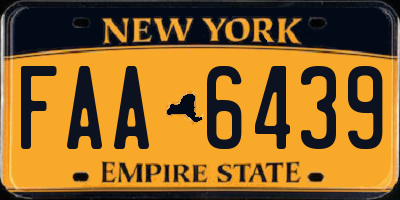 NY license plate FAA6439