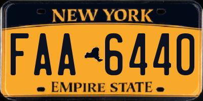 NY license plate FAA6440