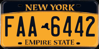 NY license plate FAA6442