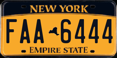 NY license plate FAA6444