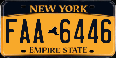 NY license plate FAA6446