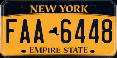 NY license plate FAA6448