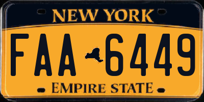 NY license plate FAA6449