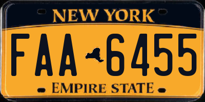 NY license plate FAA6455