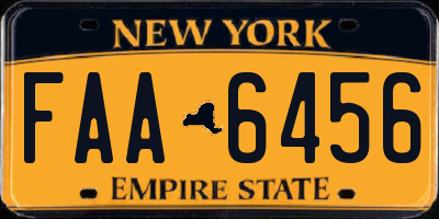 NY license plate FAA6456