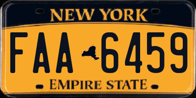 NY license plate FAA6459