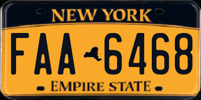 NY license plate FAA6468