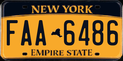 NY license plate FAA6486