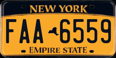 NY license plate FAA6559