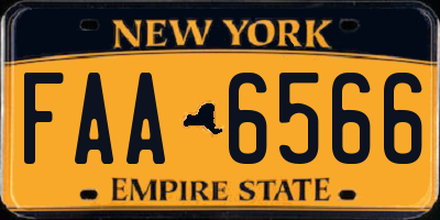 NY license plate FAA6566