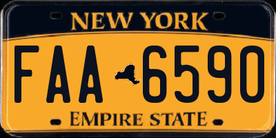 NY license plate FAA6590