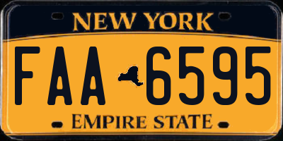 NY license plate FAA6595