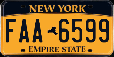 NY license plate FAA6599