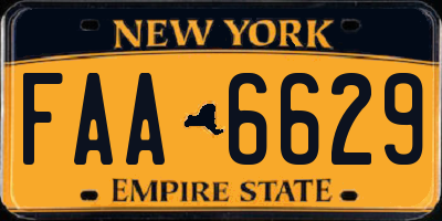 NY license plate FAA6629