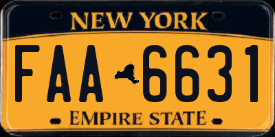 NY license plate FAA6631