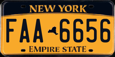 NY license plate FAA6656