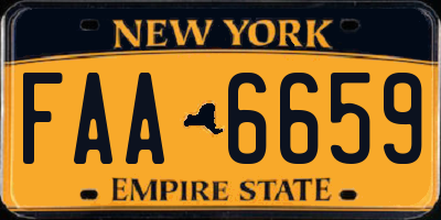NY license plate FAA6659