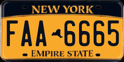 NY license plate FAA6665