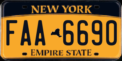NY license plate FAA6690