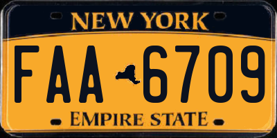 NY license plate FAA6709