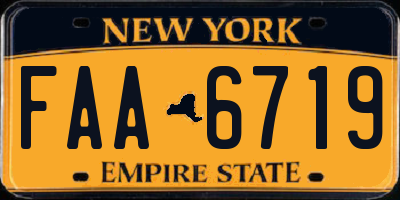 NY license plate FAA6719