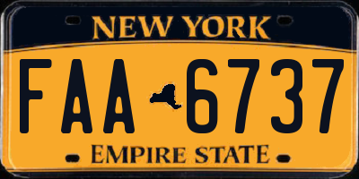 NY license plate FAA6737